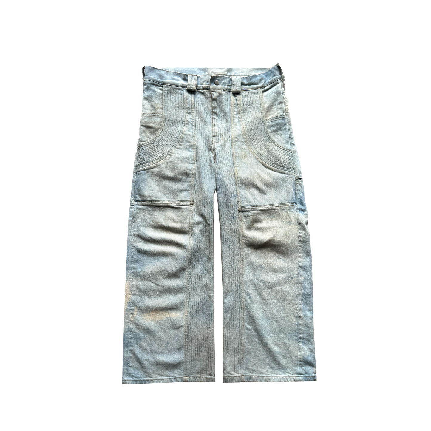 Bleached Denim Pants