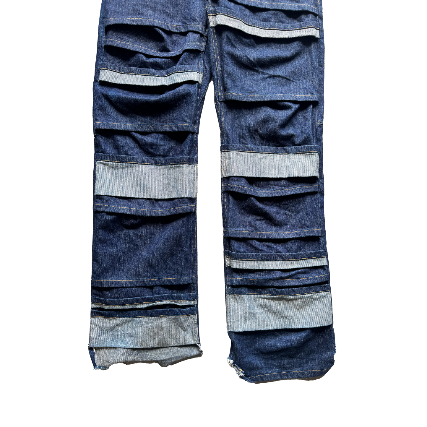 Layered Denim Pants