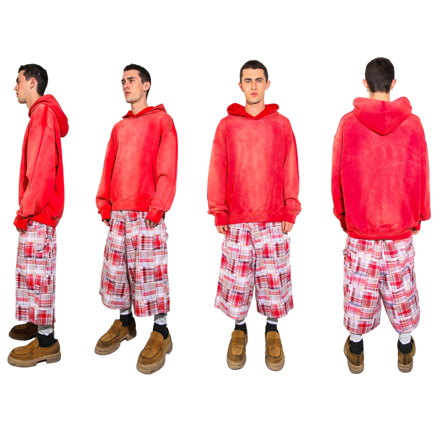 Red Sun-faded Hoodie V1