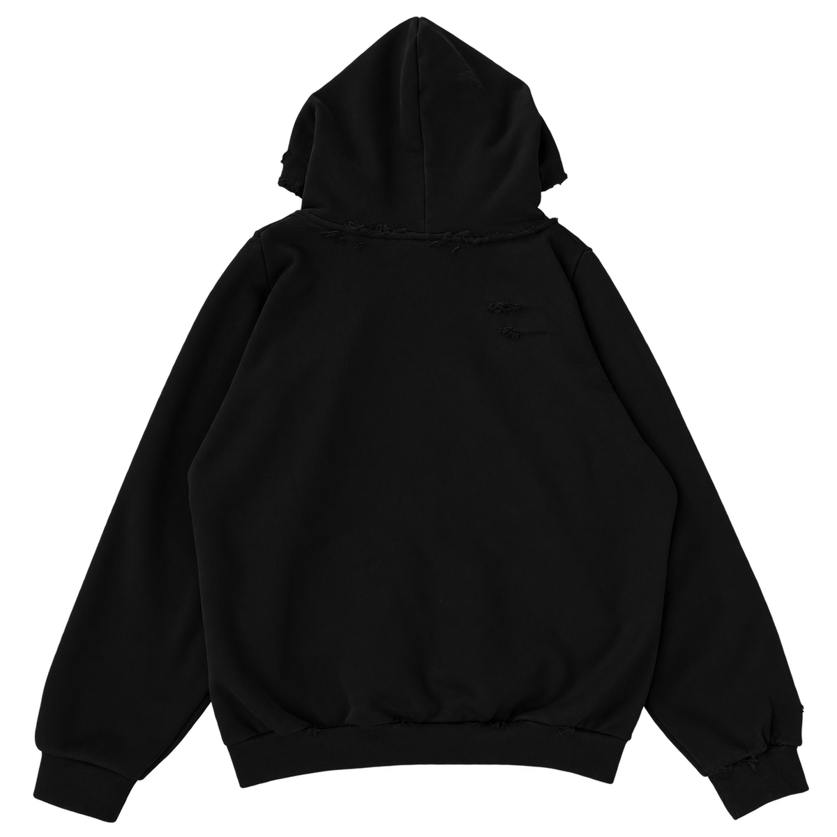 Distressed Black Zip Up