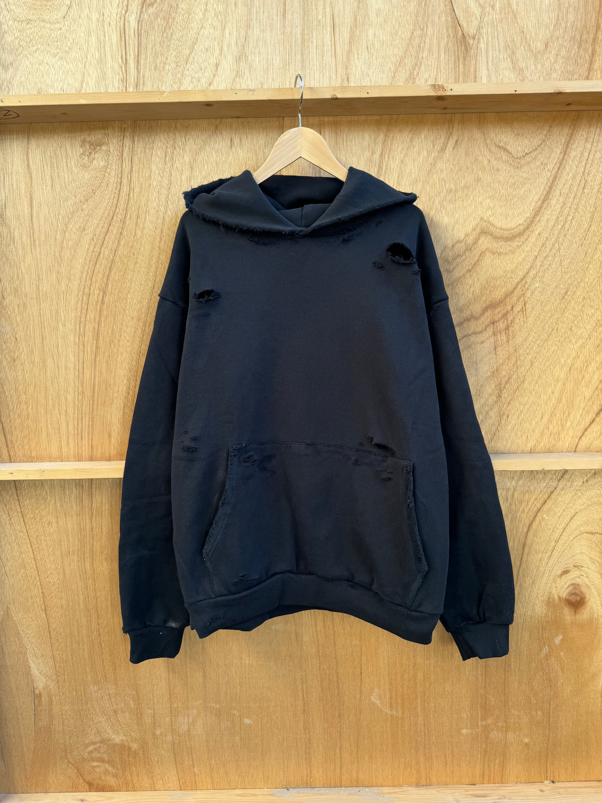Distressed Black V2 Hoodie