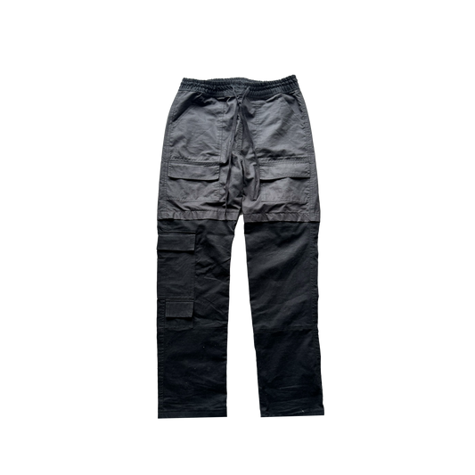 Two Tone Black Cargo Pants