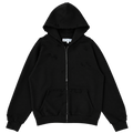 Distressed Black Zip Up