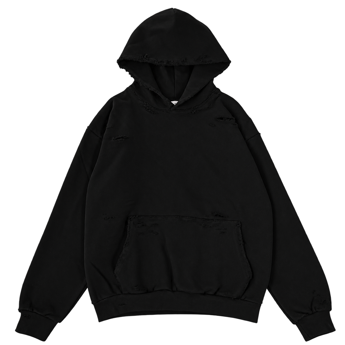 Distressed Black V2 Hoodie