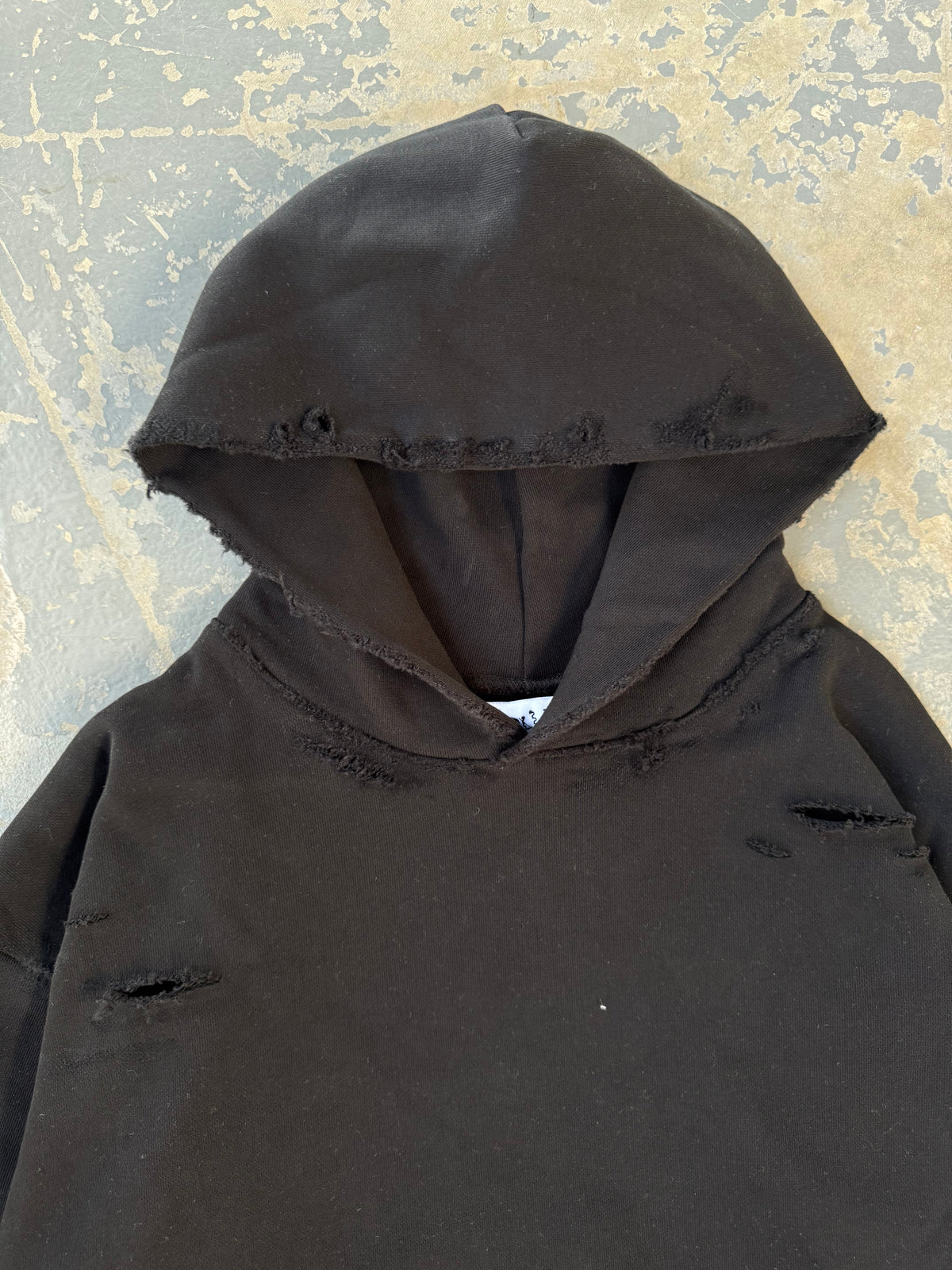 Distressed Black V2 Hoodie