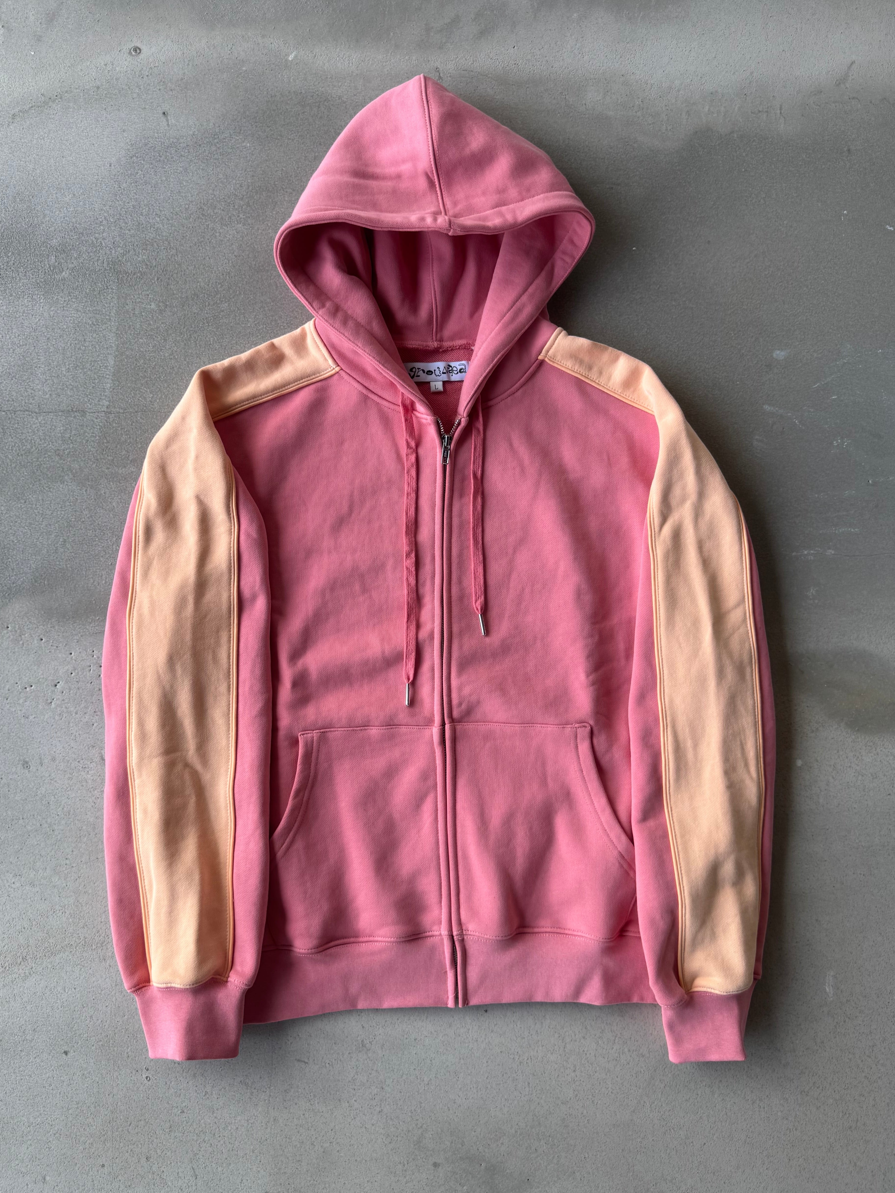 Pink Two Tone Zip Up