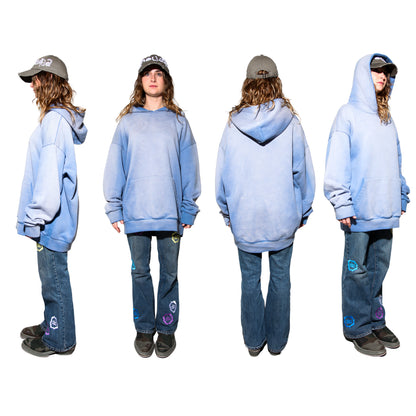 Ice Blue Sun-faded Hoodie V2