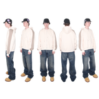 Creme Two Tone Zip Up