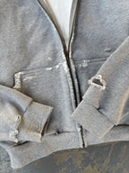 Distressed Grey Zip Up