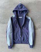 Navy Blue Two Tone Zip Up