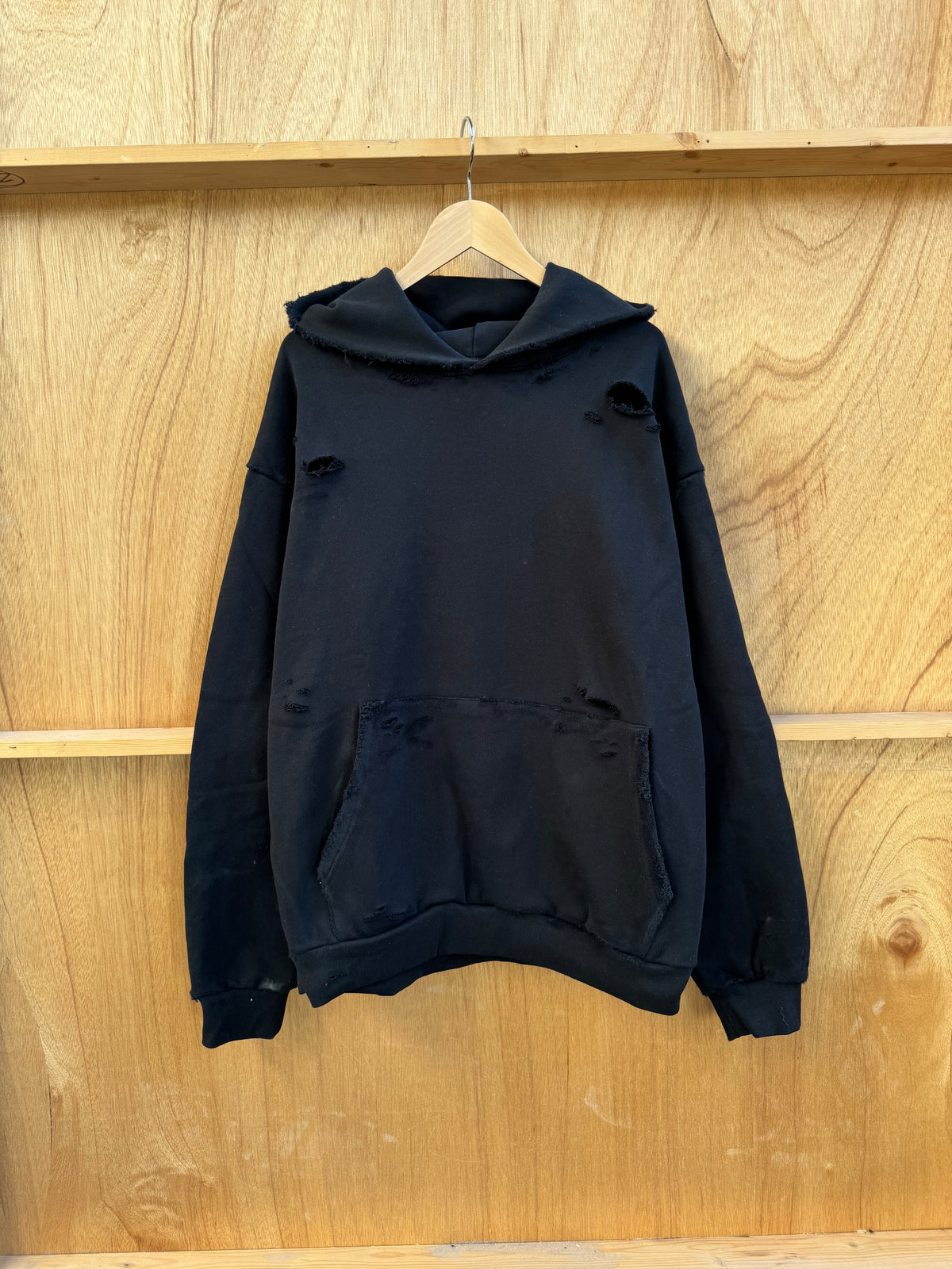 Distressed Black V2 Hoodie