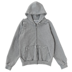 Distressed Grey Zip Up