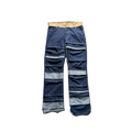 Layered Denim Pants