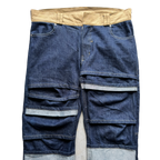 Layered Denim Pants
