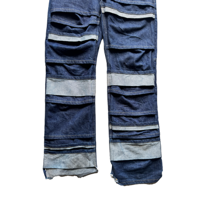 Layered Denim Pants
