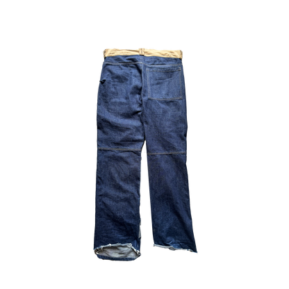 Layered Denim Pants