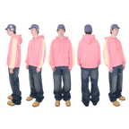 Pink Two Tone Zip Up