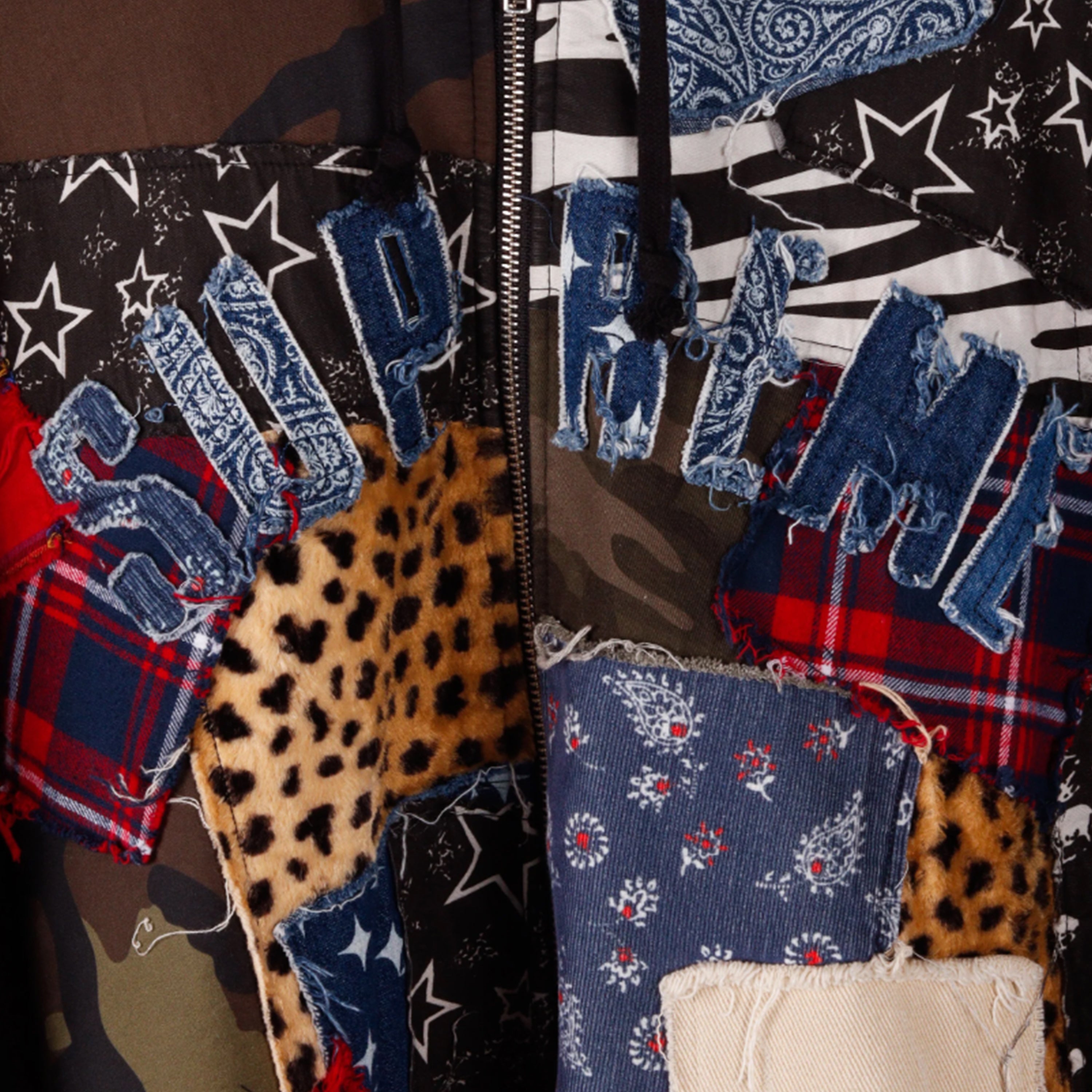 Supreme Patchwork Zip-Up