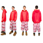 Red Sun-faded Hoodie V1