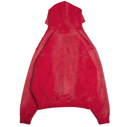 Red Sun-faded Hoodie V1
