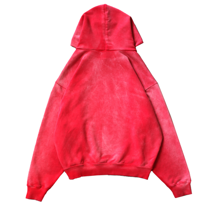 Red Sun-faded Hoodie V1
