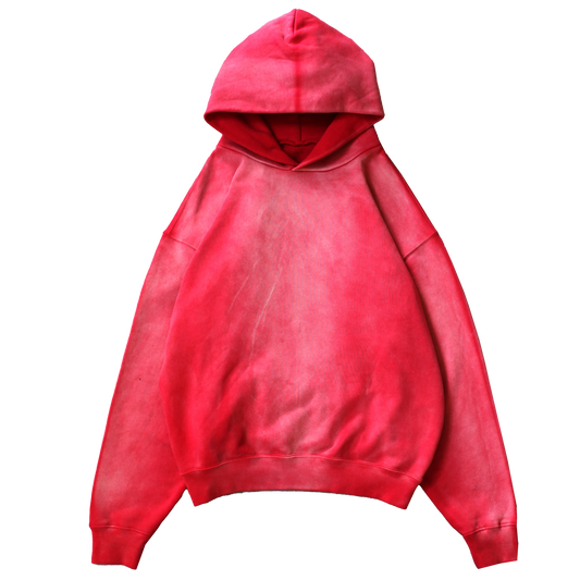 Red Sun-faded Hoodie V1