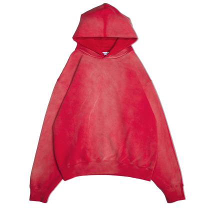 Red Sun-faded Hoodie V1