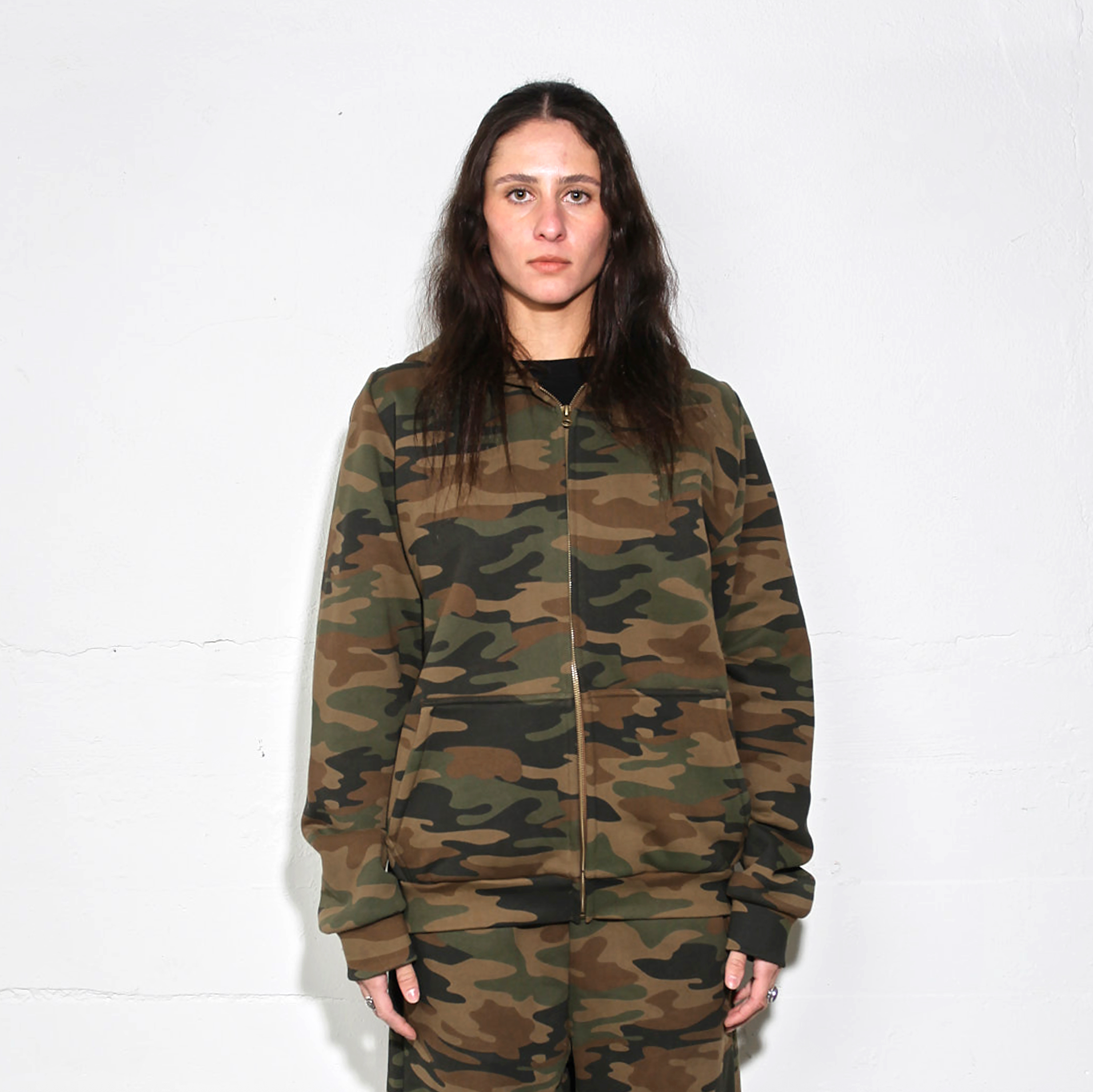 Military Camo Zip Up