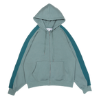 Teal Two Tone Zip Up