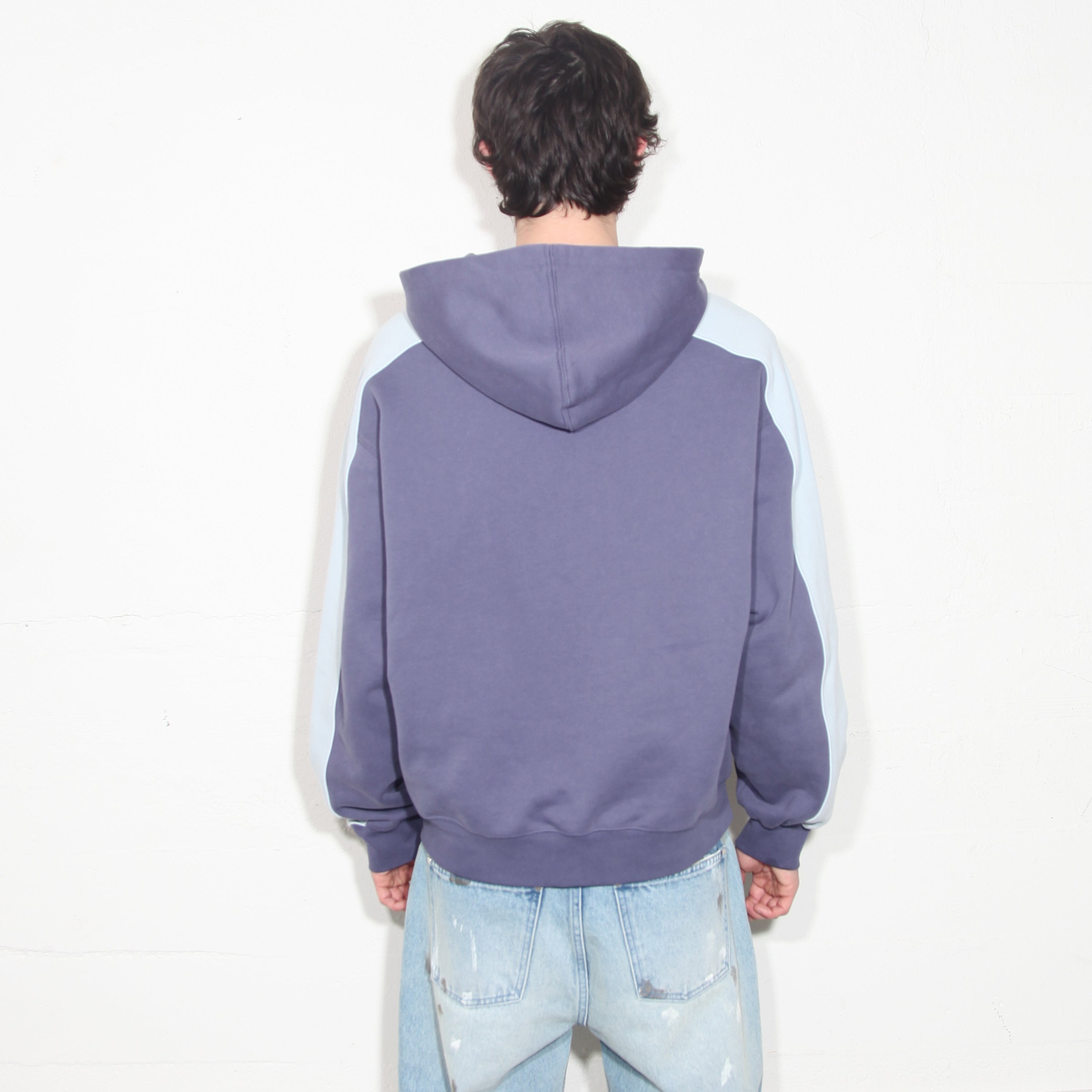 Navy Blue Two Tone Zip Up