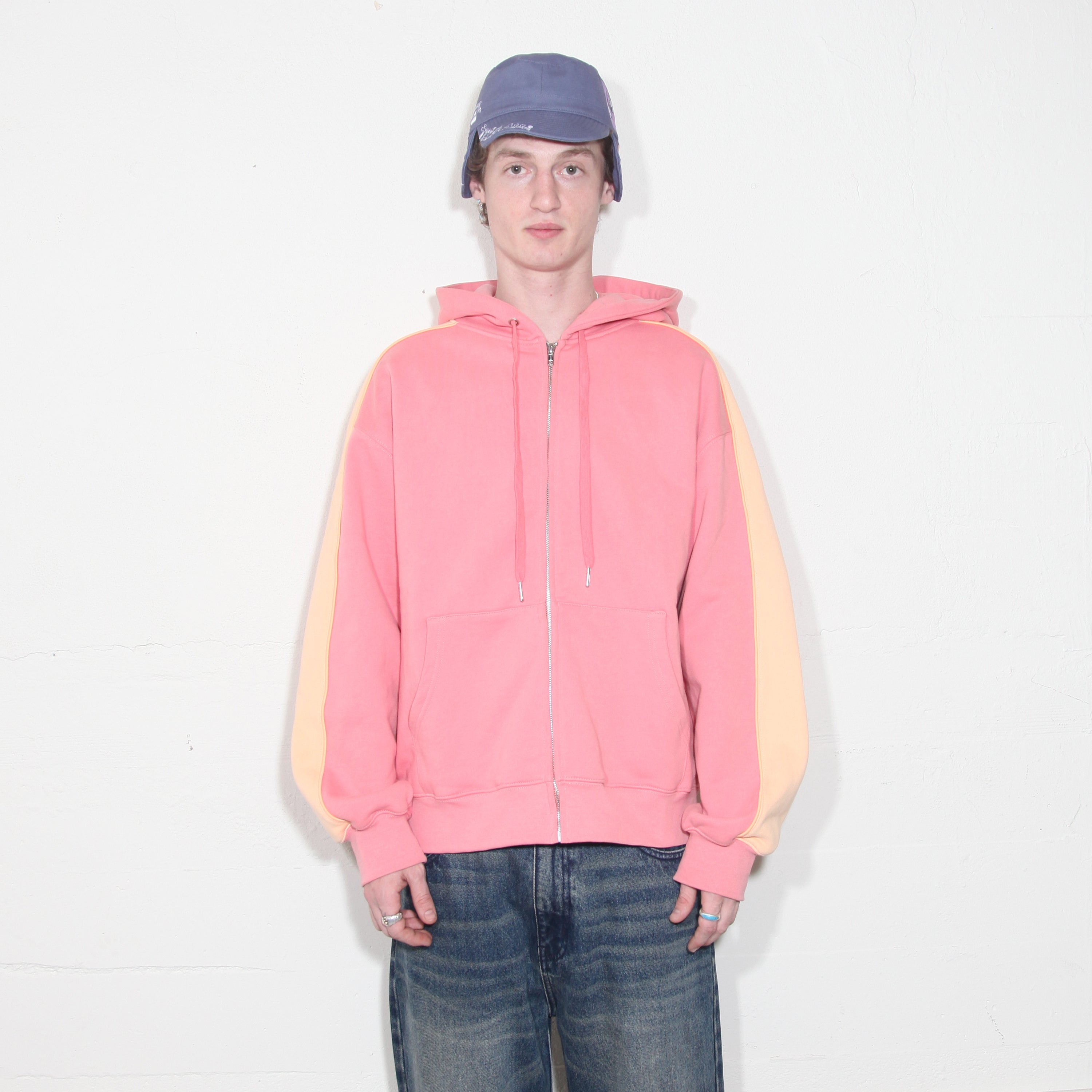Pink Two Tone Zip Up