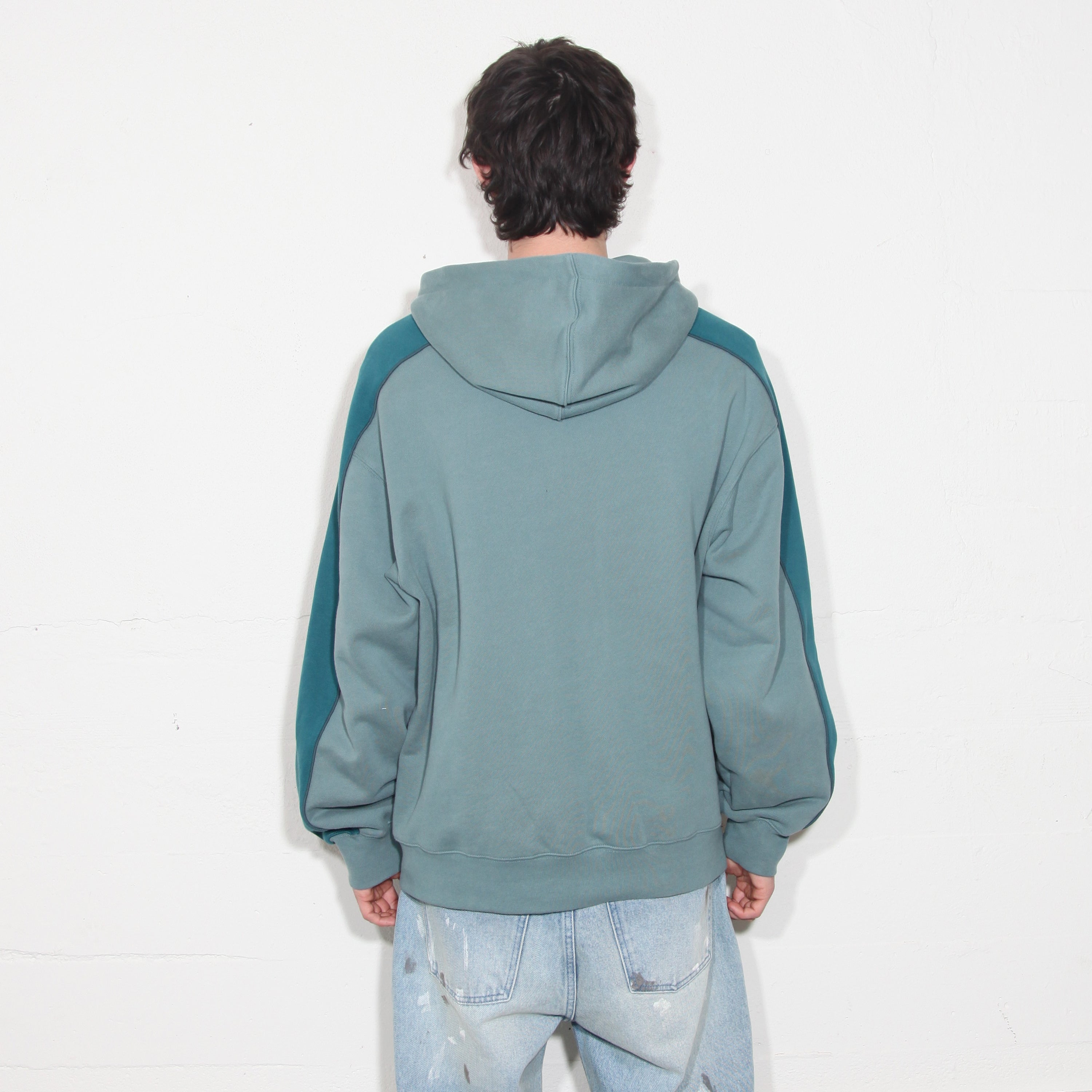 Teal Two Tone Zip Up